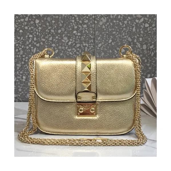 Valentino 2019 Leather Rockstud Box Shoudler Cross… - 1