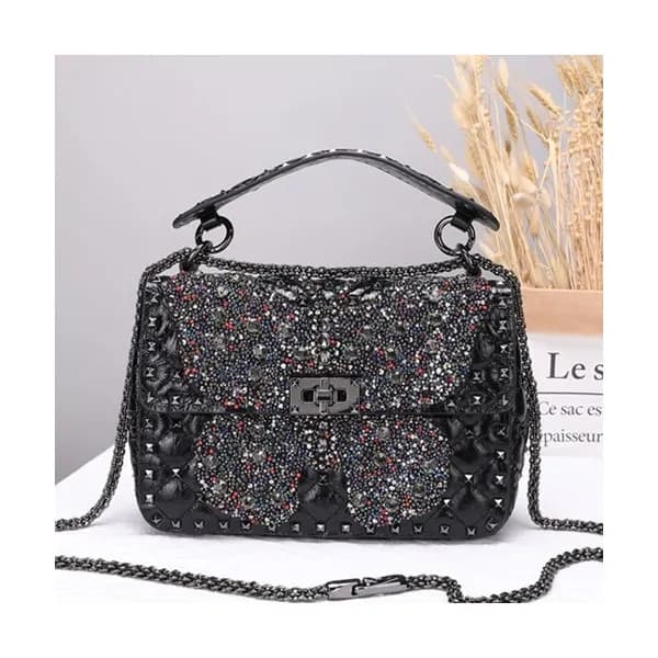 [봄신상]Valentino 2019 Leather Rockstud Spike Tote Sh… - 1