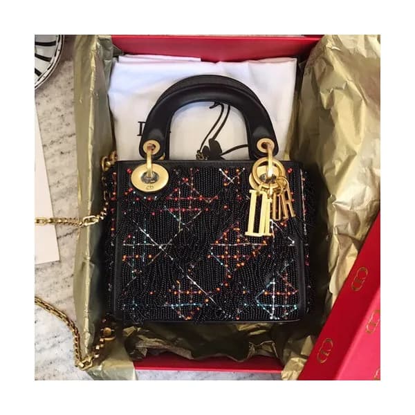 Dior 2019 Lady Dior Mini Tote Shoulder Bag,17CM - … - 1