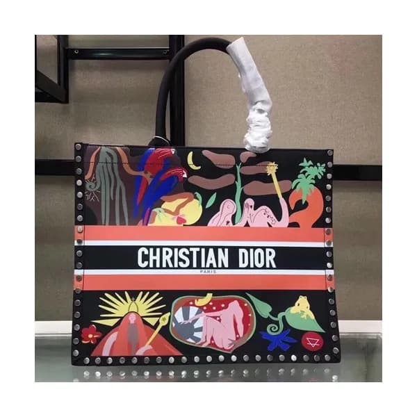 Dior 2019 Women Leather Book Tote Shopper Bag ,41.… - 1