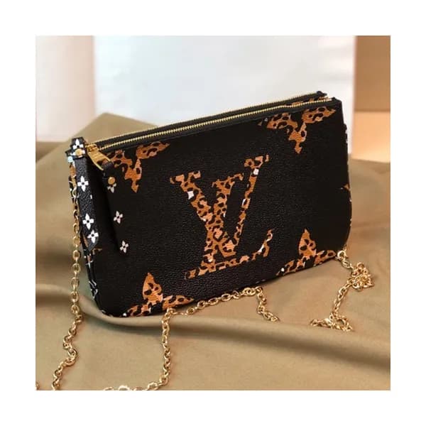 Louis Vuitton Pochette Double Zip Chain Shoulder C… - 1