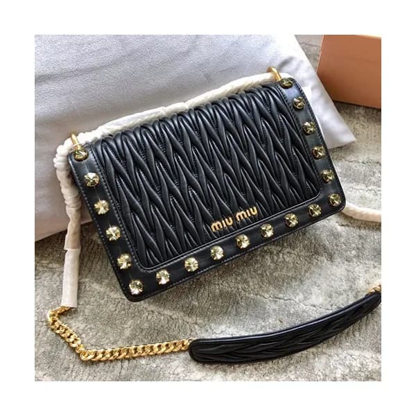 MiuMiu 2019 Matelasse Chain Shoulder Cross Bag,2… - 1