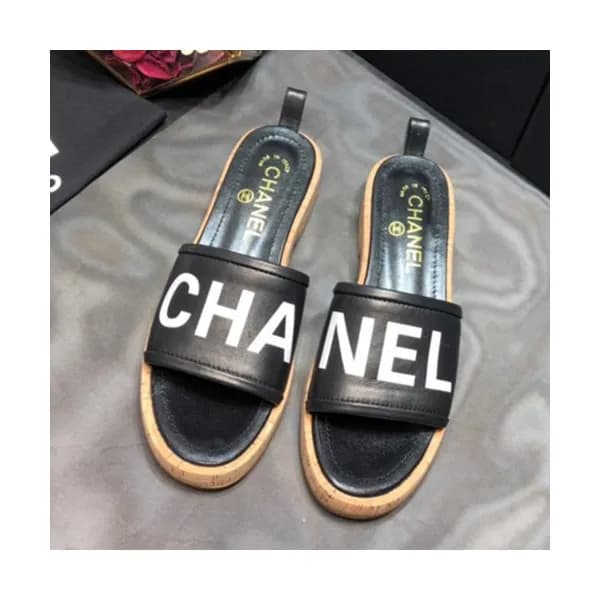 Chanel 2019 Ladies Leather Slipper - 샤넬 2019 여성용 레… - 1