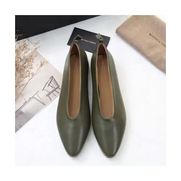 Bottega Veneta 2019 Ladies Leather Flat Shoes - 보테… - 1