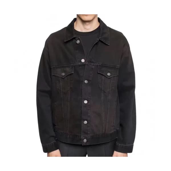 Balenciaga 2019 Mens Logo Oversize Denim Jacket - … - 1