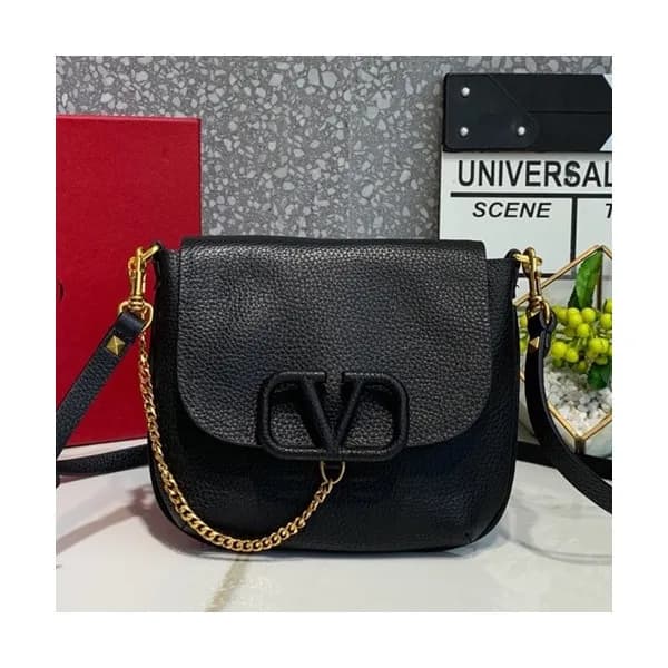 Valentino 2019 Leather Vring Shoudler Bag,16CM - 발… - 1
