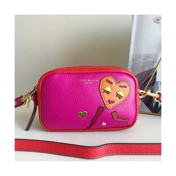 Tory Burch 2019 Leather Camera Shoulder Bag,17.5cm… - 1