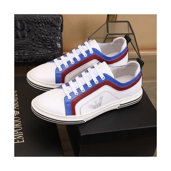 Armani 2020 Mens Leather Sneakers - 알마니 2020 남성용 … - 1