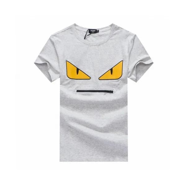 [펜디]Fendi 2020 Mens Logo Casual Cotton Short Sleev… - 1