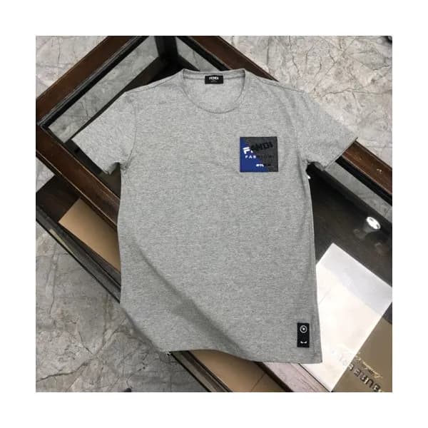 [펜디]Fendi 2020 Mens Logo Casual Silket Short Sleev… - 1