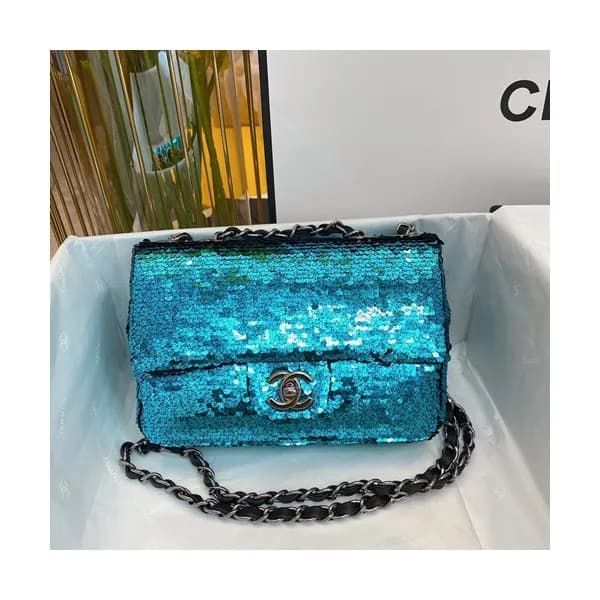 Chanel 2020 Chain Shoulder Bag,20CM - 샤넬 2020 스팽글 … - 1