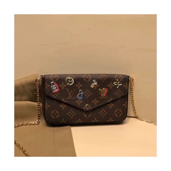 Louis Viutton 2020 Pochette Monogram Felice Chain … - 1