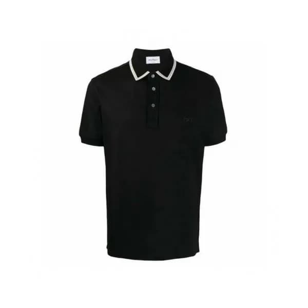 Ferragamo Mens Basic Logo Cotton Short Sleeved T… - 1
