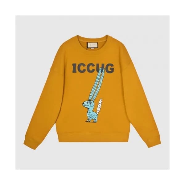Gucci Mm/Wm Logo Crew-neck Cotton Tshirts Camel -… - 1