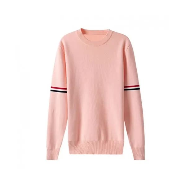 Thom Browne Mm/Wm Strap Crew-neck Wool Sweaters P… - 1