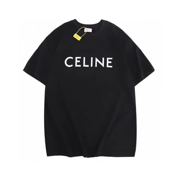 Celine Mm/Wm Hedi Slimane Logo Cotton Short Sleev… - 1