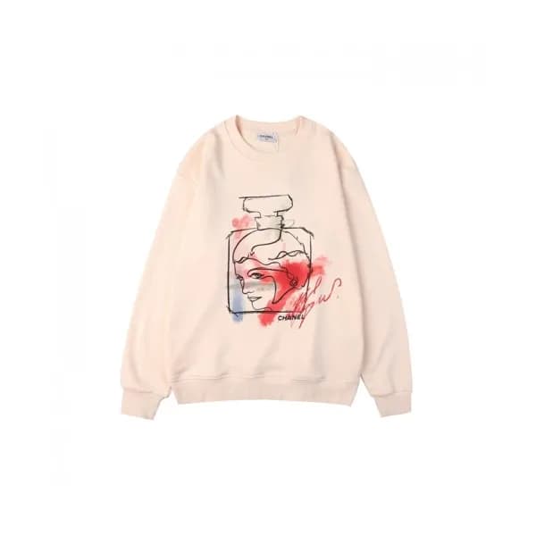 Chanel Womens Crew-neck Logo Cotton Tshirts Ivory… - 1