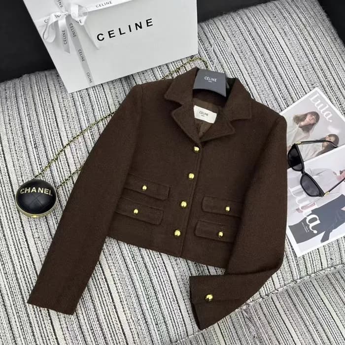 Celine Womens Luxury Jackets Black - 셀린느 2024 여성 … - 1