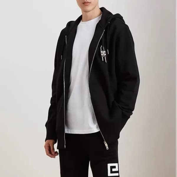 지방시 남자 유니크 집업 블랙 후드티 - Mens Black Hoodie - giv0596… - 1