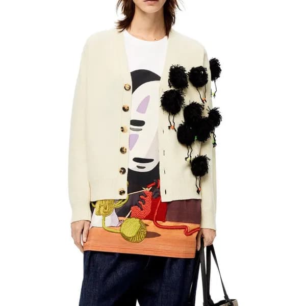 로에베 여성 트렌디 화이트 가디건 - Womens White Cardigan - loe05… - 1