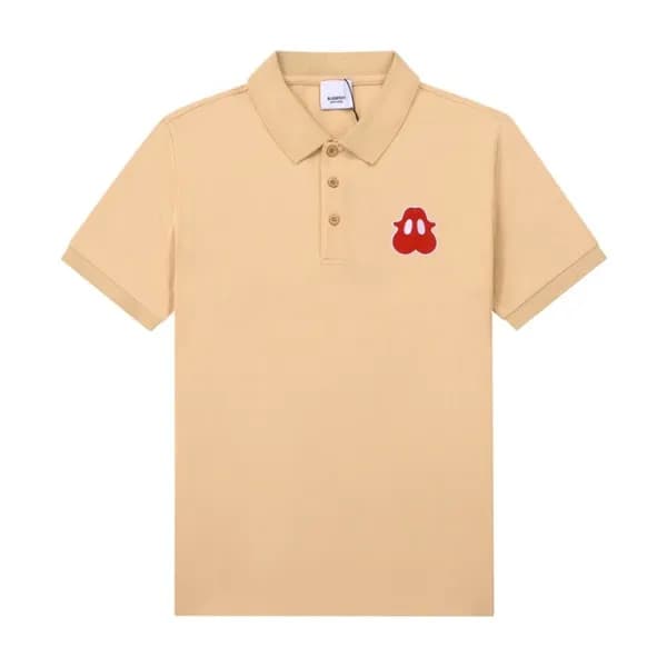 버버리 남성 배이지 폴로 반팔티 - Mens Beige Tshirts - Bur04250x - 1