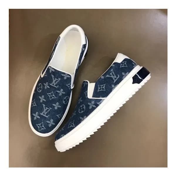루이비통 남성 Time out 블루 스니커즈 - Mens Blue Sneakers - lo… - 1