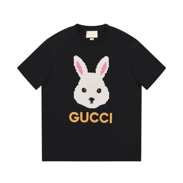 구찌 남/녀 블랙 크루넥 반팔티 - Gucci Unisex Black Tshirts - g… - 1