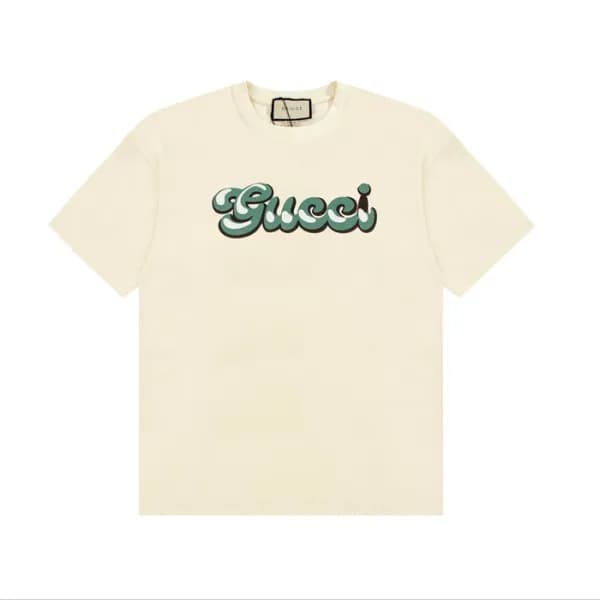 구찌 남/녀 아이보리 크루넥 반팔티 - Gucci Unisex Ivory Short sle… - 1