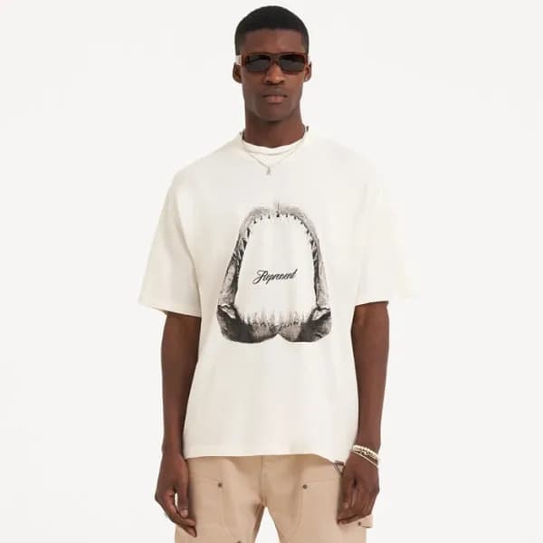 리프리젠트 남성 아이보리 크루넥 반팔티 - Represent Mens Ivory Tshir… - 1