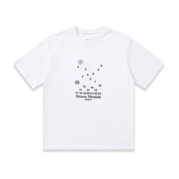 메종마르지엘라 남/녀 크루넥 화이트 반팔티 - Maison Margiela Unisex W… - 1