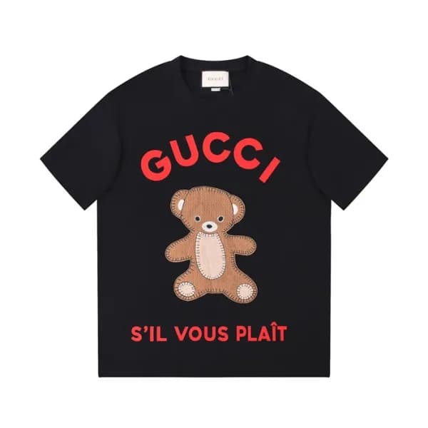 구찌 남/녀 블랙 크루넥 반팔티 - Gucci Unisex Black Short sleev… - 1
