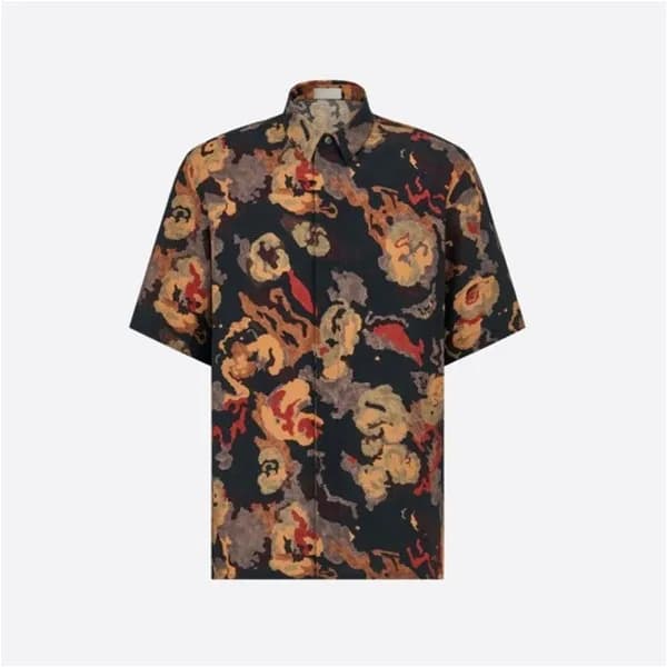 디올 남성 블랙 반팔 셔츠 - Dior Mens Black Half sleeved Tshi… - 1