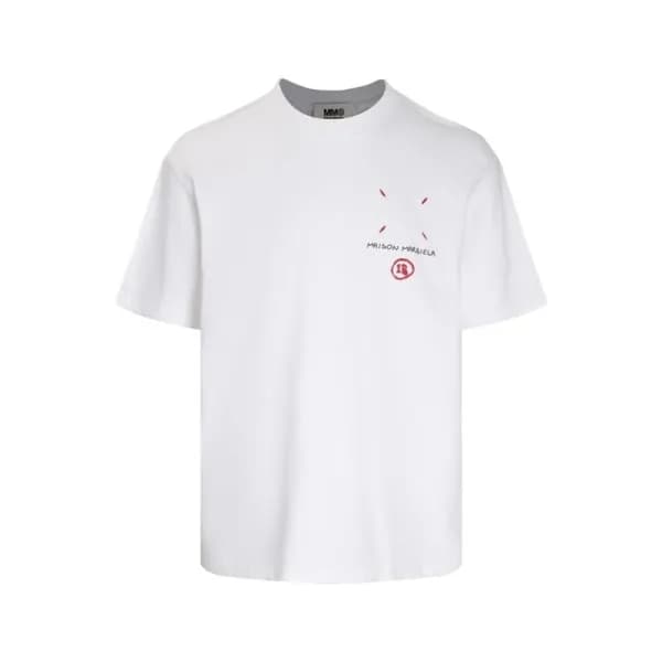 메종마르지엘라 남/녀 크루넥 화이트 반팔티 - Maison Margiela Unisex W… - 1