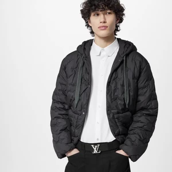 루이비통 남성 시그니처 블랙 벨트 - Louis vuitton Mens Black Belt… - 1