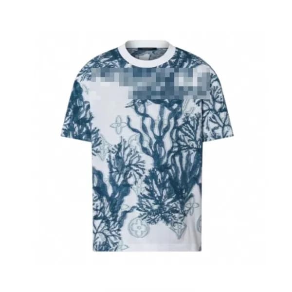 루이비통 남성 크루넥 화이트 반팔티 - Louis vuitton Mens White Sho… - 1