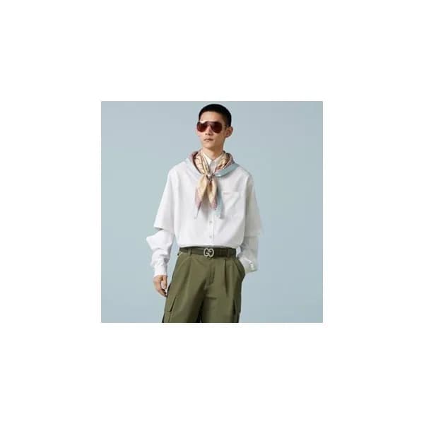 구찌 남성 트렌디 화이트 셔츠 - Gucci Mens White Shirts - gu881… - 1