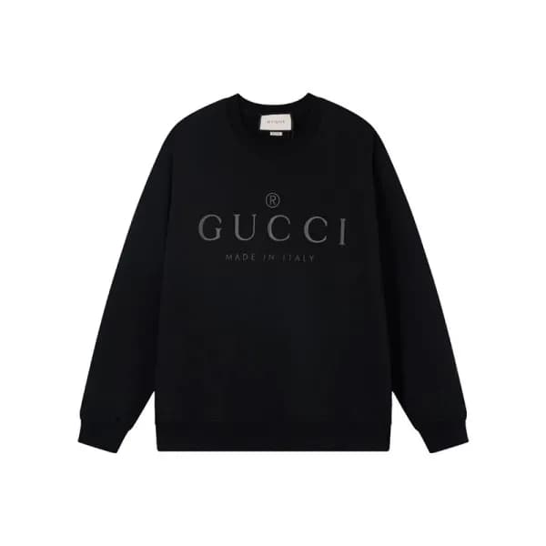 구찌 남성 베이직 블랙 맨투맨 - Gucci Mens Black Tshirts - Gu92… - 1