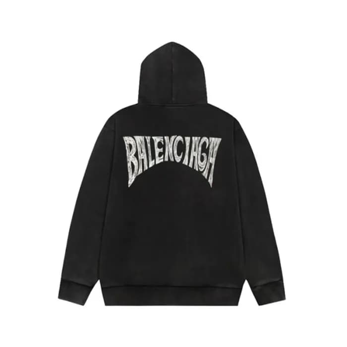 발렌시아가 남성 블랙 후드티 - Balenciaga Mens Black Hoodie - b… - 1