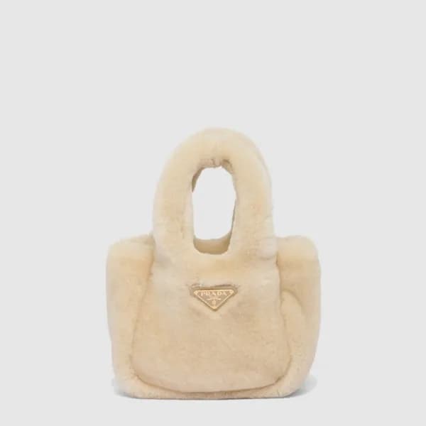 프라다 여성 시어링 미니 핸드백 1BA349 - Prada Womens Shearling … - 1