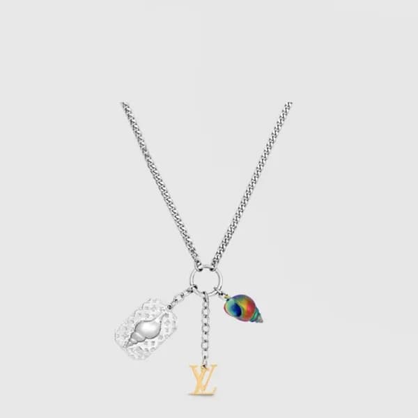 루이비통 남/녀 LV 쉘 네크리스 - Louis vuitton Unisex LV Shell…