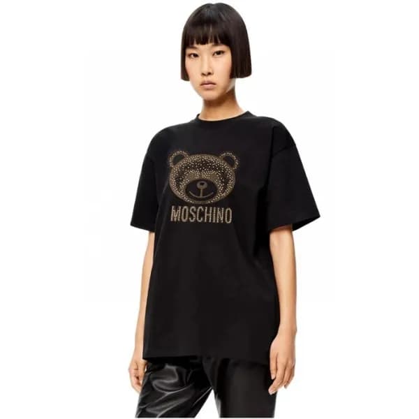모스키노 여성 블랙 반팔티 - Moschino Womens Black Tshirts - m… - 1