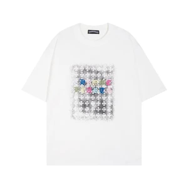 크롬하츠 남성 화이트 반팔티 - Chrom Hearts Mens White Tshirts … - 1