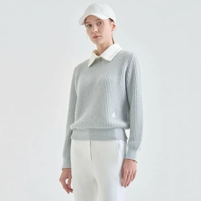 [LANVIN BLANC] 랑방블랑 여성 인타르시아 니트 탑 - gol337x - 1