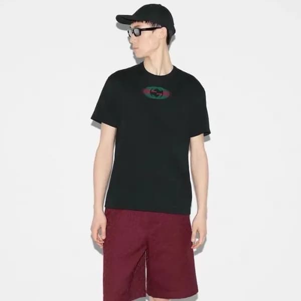 구찌 남성 블랙 반팔 티셔츠 - Gucci Mens Black Tshirts - guc12… - 1