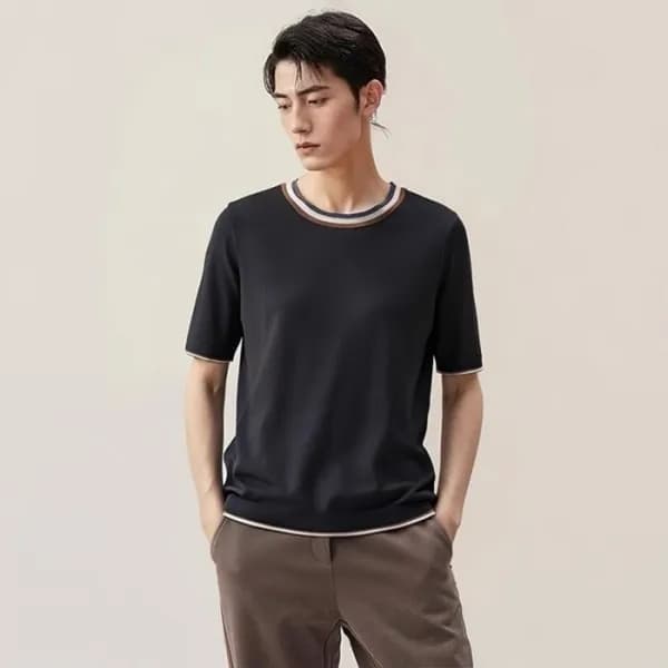 로로피아나 남성 라운드 반팔티 - Loro Piana Mens Round Tshirts -… - 1