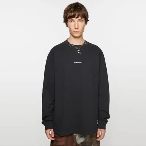 아크네 남성 크루넥 긴팔티 - Acne Mens Round Tshirt - anc3395x - 1