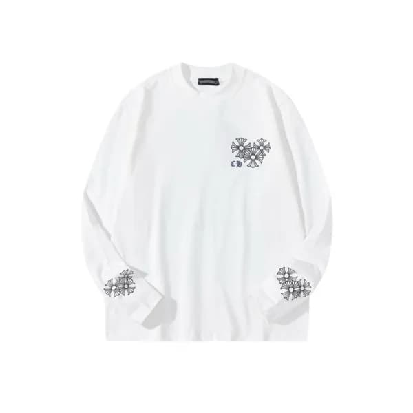 크롬하츠 남성 라운드 긴팔티 - Chrome Hearts Mens Round Tshirt … - 1