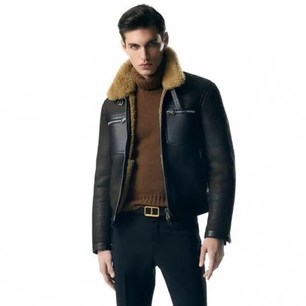 톰포드 남성 가죽 자켓 - Tom Ford Mens Leather Jacket - toc4… - 1