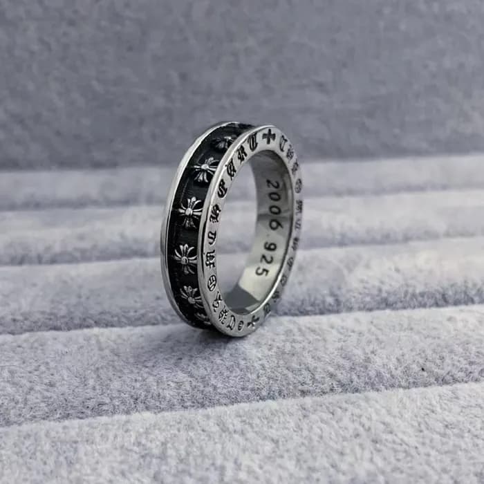 크롬하츠 남/녀 실버 반지 - Chrome Hearts Unisex Silver Ring … - 1