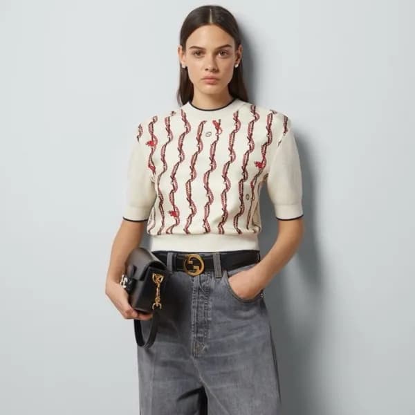 구찌 여성 라운드 반팔 티셔츠 - Gucci Womens Round Tshirts - gu… - 1